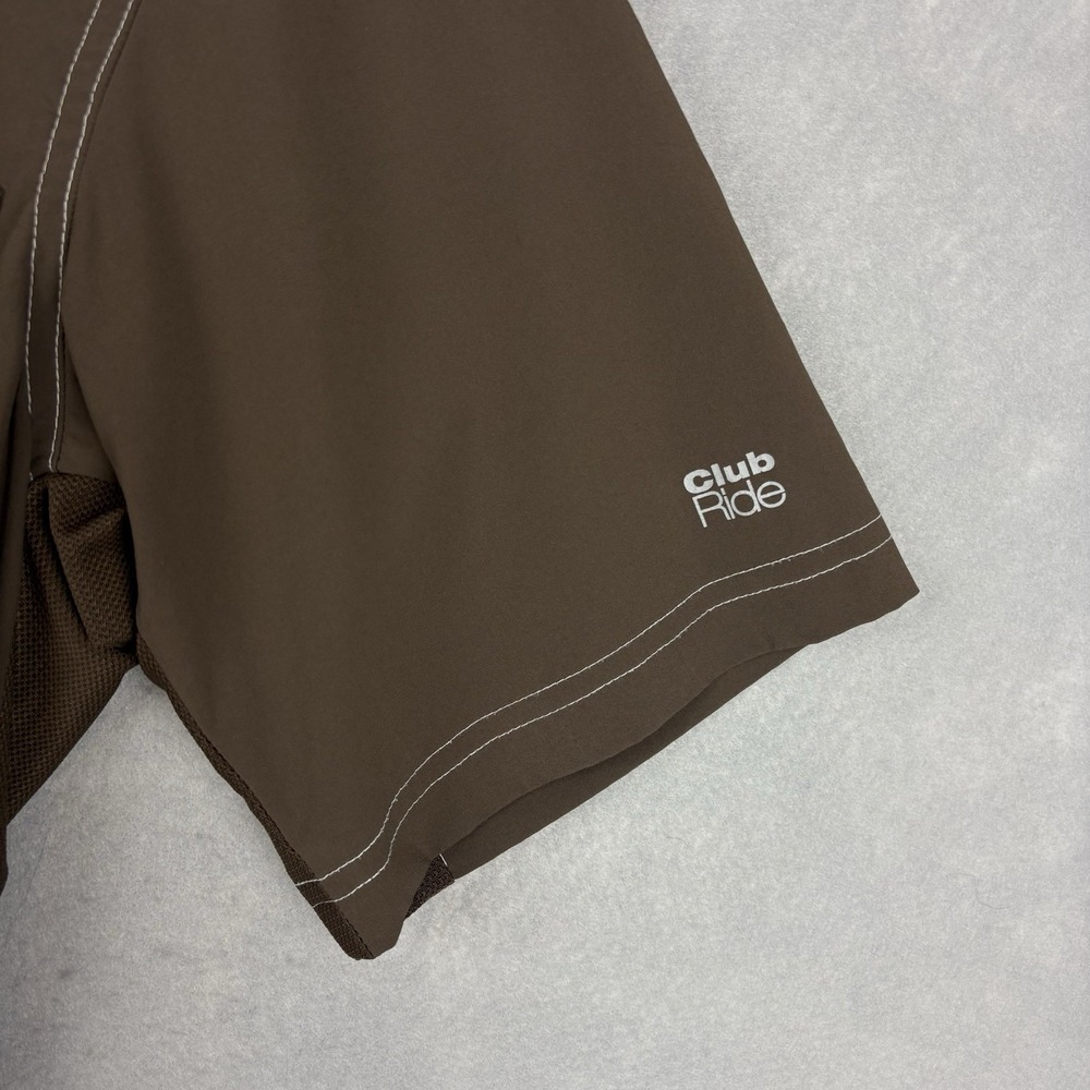 Club Ride Pearl Snap Shirt Men’s Small Brown New West MTB Biking Cycling Vented - Picture 2 of 9